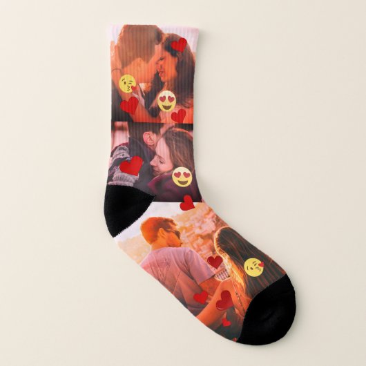 Funny Custom Liebe Foto Socken (Links - Innen)