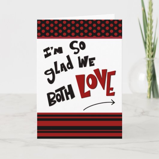 Funny Custom Liebe Valentine Hearcard Karte (Vorderseite)