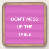 Funny Custom Message Letterboard Marquee Signing B Getränkeuntersetzer (Vorderseite)