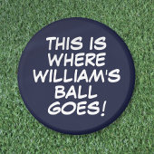 Funny Custom Message Navy Blue Golf Ball Marker Magnet