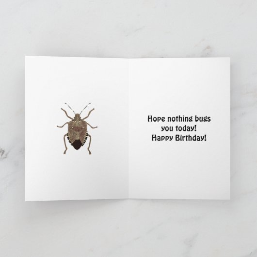 Funny Custom Message Personalisiert Stink Bug Karte (Innenseite)