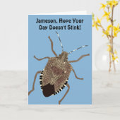 Funny Custom Message Personalisiert Stink Bug Karte (Gelbe Blume)