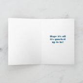 Funny Custom Message White Duck Birthday Card Karte (Innenseite)