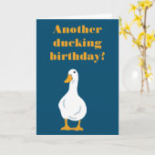 Funny Custom Message White Duck Birthday Card Karte (Gelbe Blume)