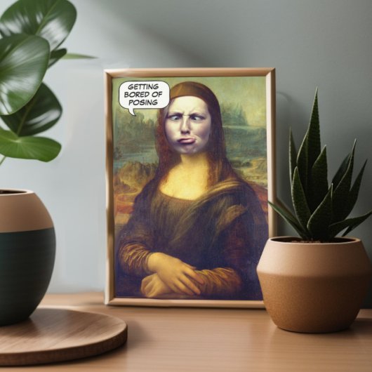 Funny Custom Mona Lisa Face in Hole Foto Einladung