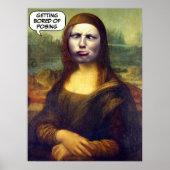 Funny Custom Mona Lisa Face in Hole Foto Poster (Vorne)