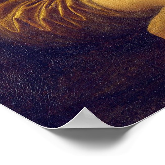 Funny Custom Mona Lisa Face in Hole Foto Poster (Ecke)