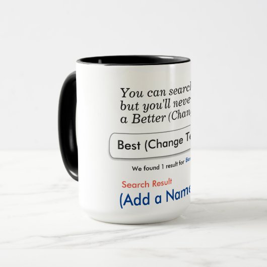 Funny Custom Mug Tasse (Vorderseite Links)