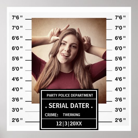 Funny Custom Mugshot Poster (Vorne)