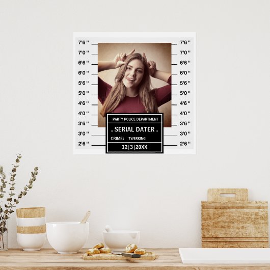 Funny Custom Mugshot Poster (Küche)