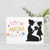 Funny Custom Mutter Day Flat Grußkarte Karte (Stehend Vorderseite)