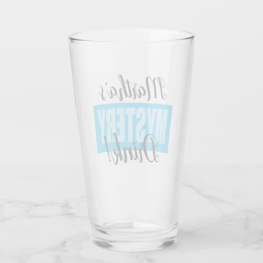 Funny Custom Mystery Drink Glas (Rückseite)