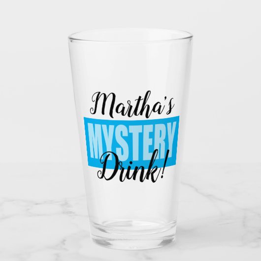 Funny Custom Mystery Drink Glas (Vorderseite)