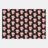 Funny Custom Niedlich Baby Face Foto Weihnachten W Geschenkpapier Set (Vorderseite)