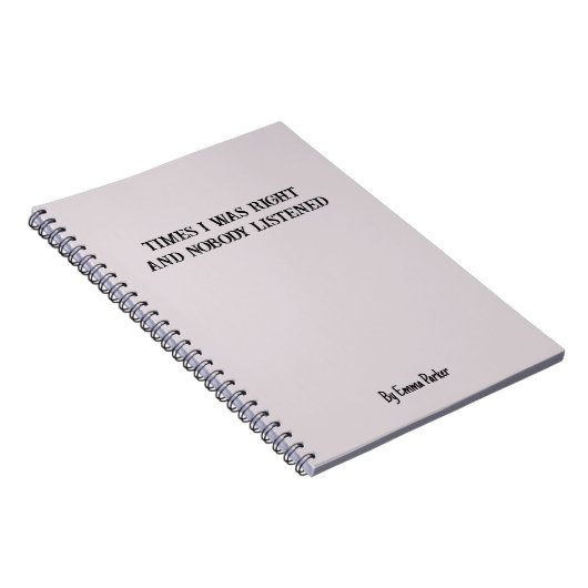 Funny Custom Notebook für Mitarbeiter/Student Gesc Notizblock (Rechte Seite)