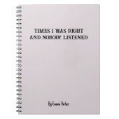 Funny Custom Notebook für Mitarbeiter/Student Gesc Notizblock (Vorderseite)