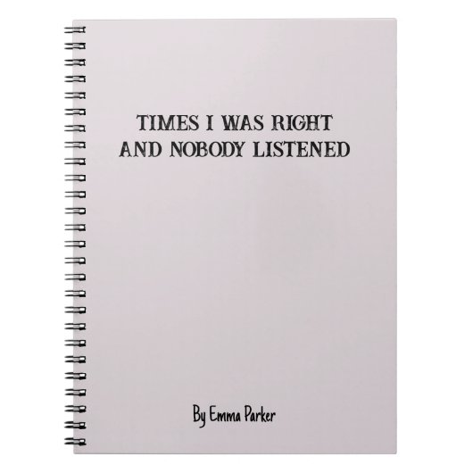 Funny Custom Notebook für Mitarbeiter/Student Gesc Notizblock (Vorderseite)