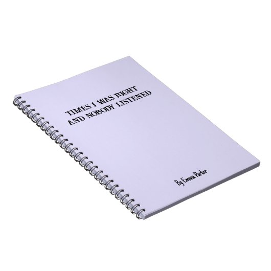 Funny Custom Notebook für Mitarbeiter/Student Gesc Notizblock (Rechte Seite)