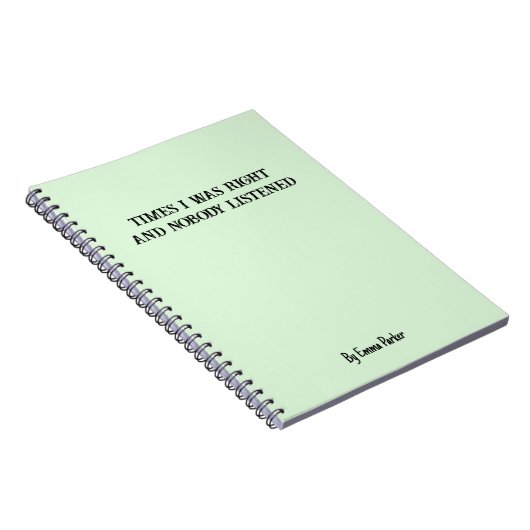 Funny Custom Notebook für Mitarbeiter/Student Gesc Notizblock (Rechte Seite)