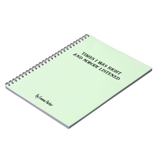 Funny Custom Notebook für Mitarbeiter/Student Gesc Notizblock (Linke Seite)