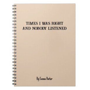 Funny Custom Notebook für Mitarbeiter/Student Gesc Notizblock