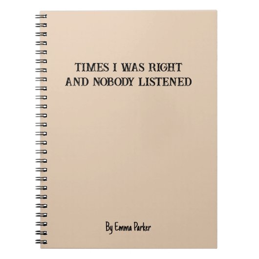 Funny Custom Notebook für Mitarbeiter/Student Gesc Notizblock (Vorderseite)