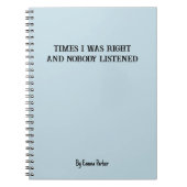 Funny Custom Notebook für Mitarbeiter/Student Gesc Notizblock (Vorderseite)