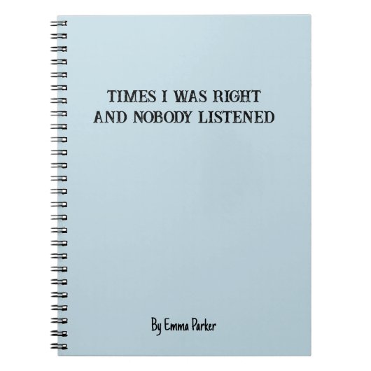 Funny Custom Notebook für Mitarbeiter/Student Gesc Notizblock (Vorderseite)