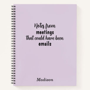 Funny Custom Notebook für Office Meeting Notes Notizblock
