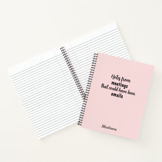Funny Custom Notebook für Office Meeting Notes Notizblock (Innenseite)