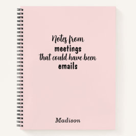 Funny Custom Notebook für Office Meeting Notes Notizblock