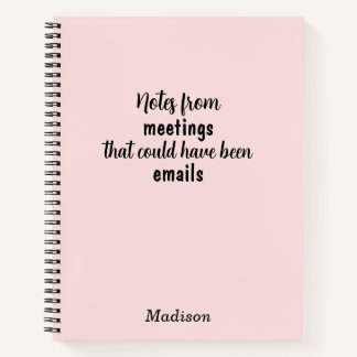Funny Custom Notebook für Office Meeting Notes Notizblock