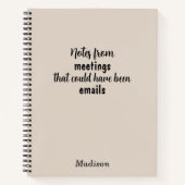 Funny Custom Notebook für Office Meeting Notes Notizblock (Vorderseite)