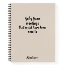 Funny Custom Notebook für Office Meeting Notes