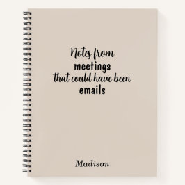 Funny Custom Notebook für Office Meeting Notes Notizblock