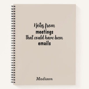 Funny Custom Notebook für Office Meeting Notes Notizblock