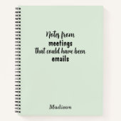 Funny Custom Notebook für Office Meeting Notes Notizblock (Vorderseite)