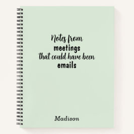 Funny Custom Notebook für Office Meeting Notes Notizblock