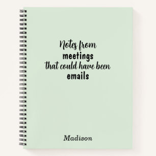 Funny Custom Notebook für Office Meeting Notes Notizblock
