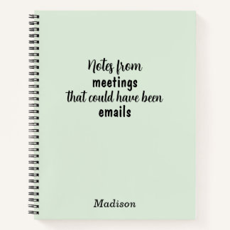 Funny Custom Notebook für Office Meeting Notes Notizblock