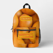 Funny Custom Orange Squeeze & Seize The Day! Bedruckter Rucksack (Vorderseite)