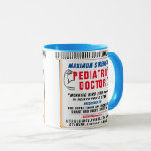 Funny Custom Pädiatric Gift Tasse (VorderseiteRechts)