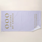 Funny Custom Pastel,Purple Gold OOO Minimalist  Strandtuch (Vorderseite)