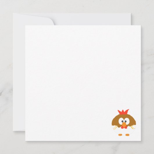 Funny Custom Personalisiert Chicken Valentinstag Karte (Rückseite)