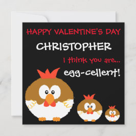 Funny Custom Personalisiert Chicken Valentinstag Karte