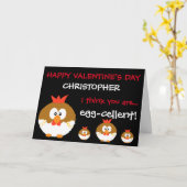 Funny Custom Personalisiert Chickens Valentinstag Karte (Gelbe Blume)