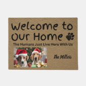 Funny Custom Personalisiert Door Mat Hundeliebhabe Fußmatte (Vorderseite)