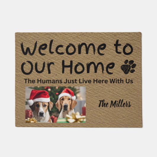 Funny Custom Personalisiert Door Mat Hundeliebhabe Fußmatte (Vorderseite)