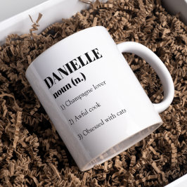 Funny custom Personalisiert Name Noun Definition Kaffeetasse