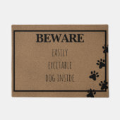 Funny Custom Pet Cat Dog Paws Moderne Typografie Fußmatte (Vorderseite)